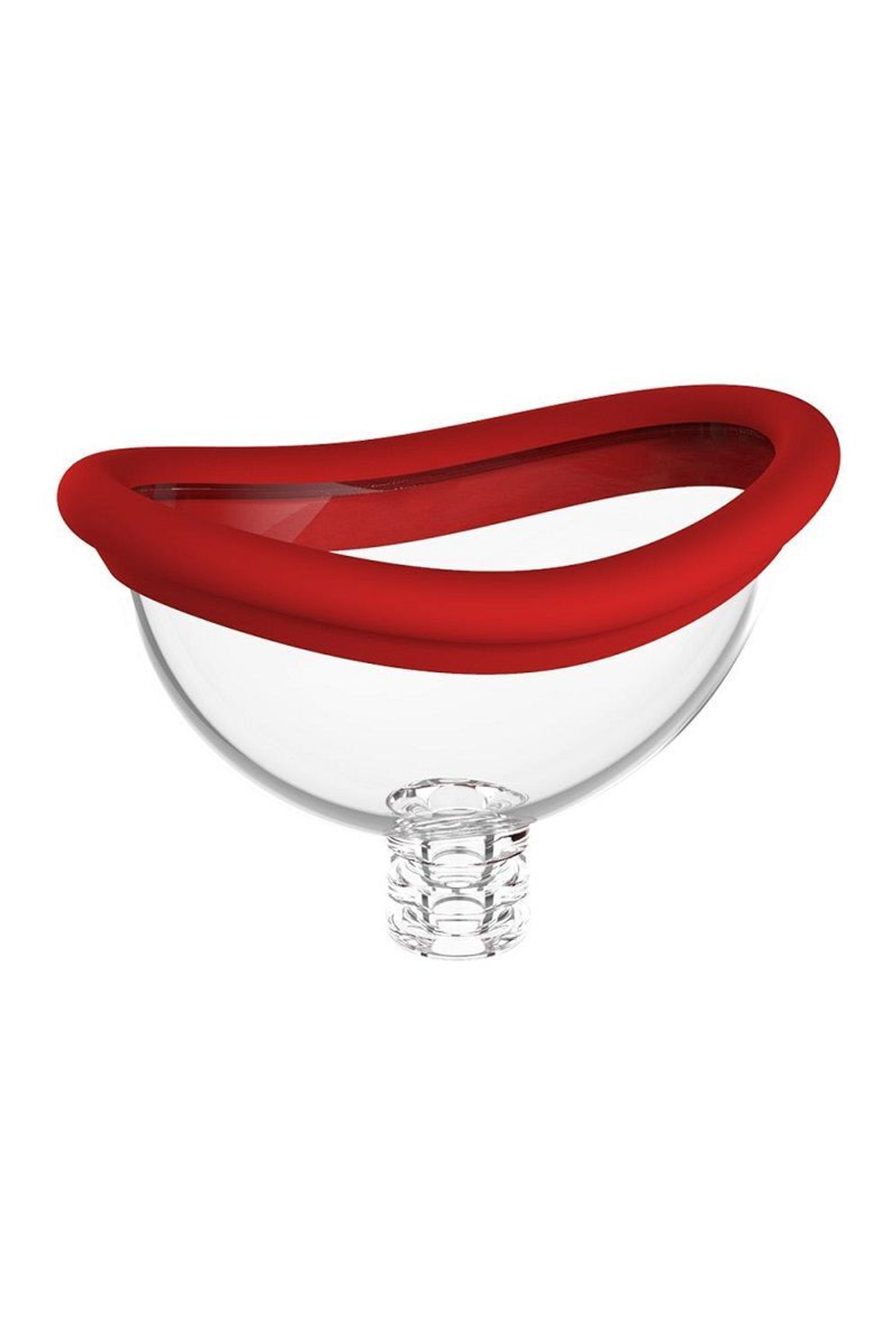 Красный двойной стимулятор Georgia - вибратор и вакуумная помпа (Цвет: красный)