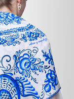 Платок «Гжель» 100% шёлк