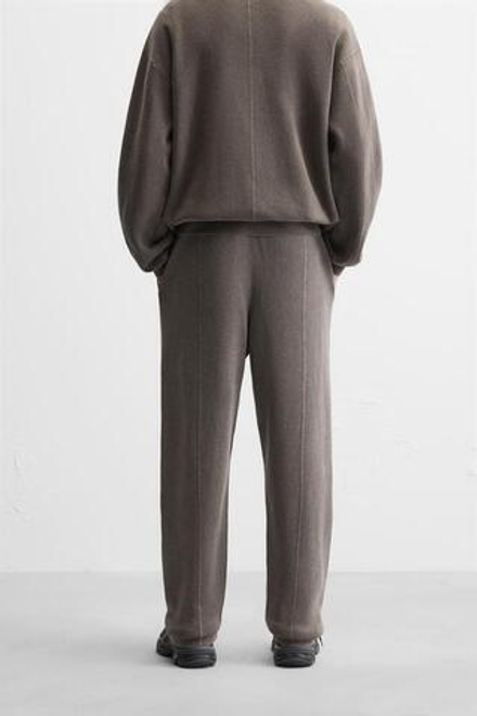ZARA БРЮКИ-ДЖОГГЕРЫ ИЗ ТКАНИ С ЭФФЕКТОМ ПОТЕРТОСТИ, СЕРЫЙ