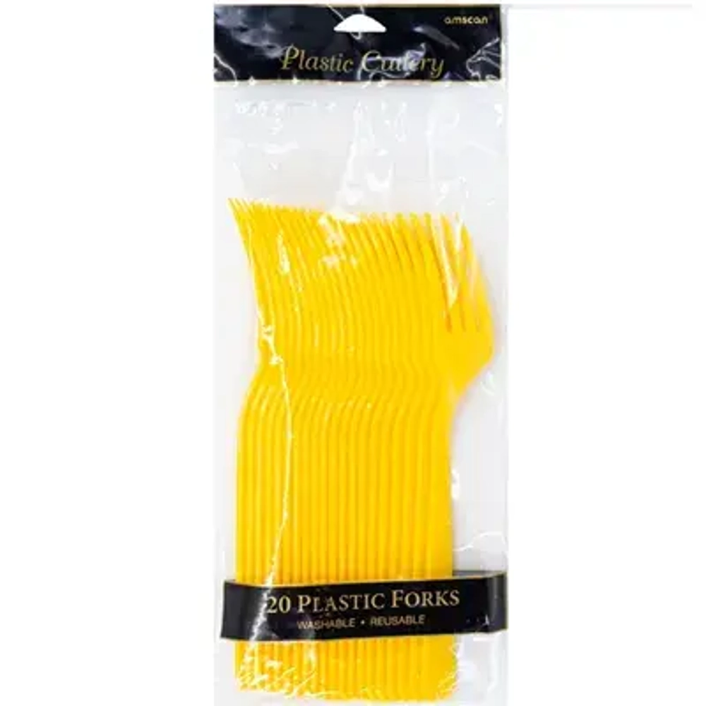 Вилка пласт Yellow Sunshine 20шт