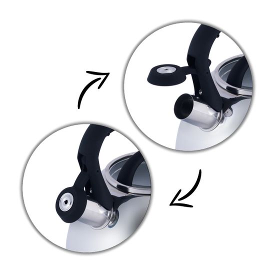 Чайник 2,7 л. из нержавеющей стали со свистком Kamille KM-1089