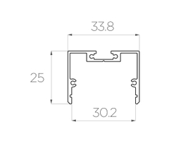 Профиль накладной алюминиевый LC-LP-2534-2 Anod