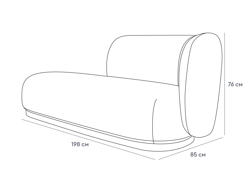Кушетка Lucca правая