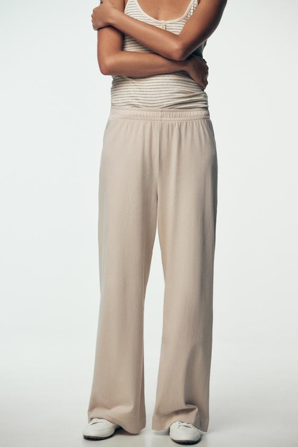 ZARA ПРЯМЫЕ БРЮКИ В СТИЛЕ РУСТИК, ПЕСОЧНЫЙ