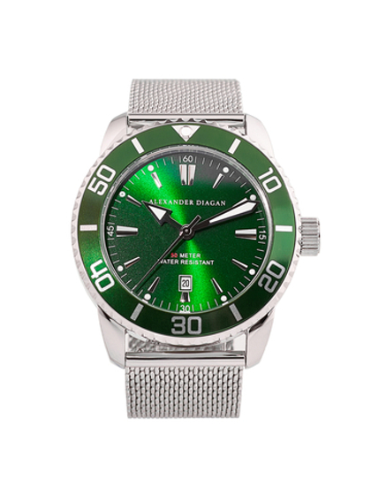 Часы кварцевые Mars, зеленые