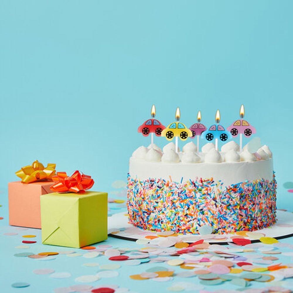 Свечи фигурные для торта на шпажках "Машинки", 5 шт., 2х3 см, ЗОЛОТАЯ СКАЗКА, 591464