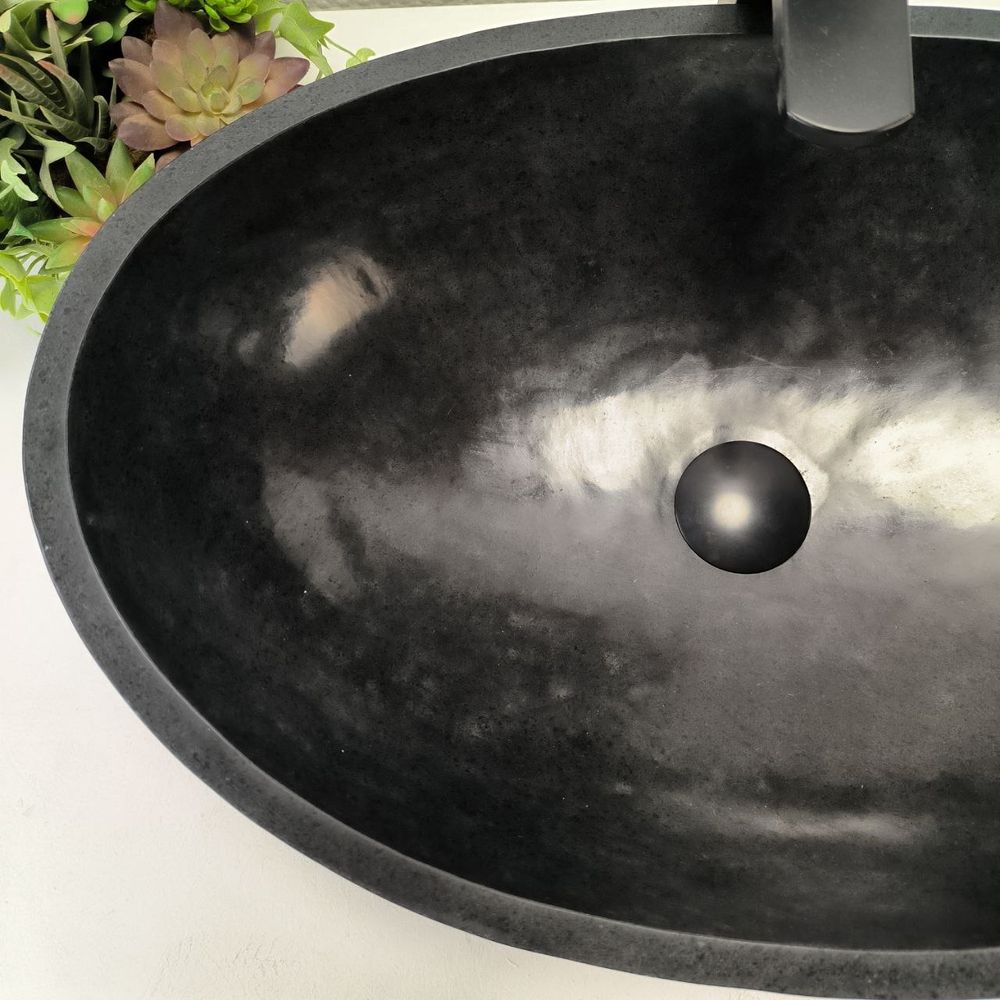 Раковина из камня Андезит Oval Black OA-62835 (55*38*19) 104