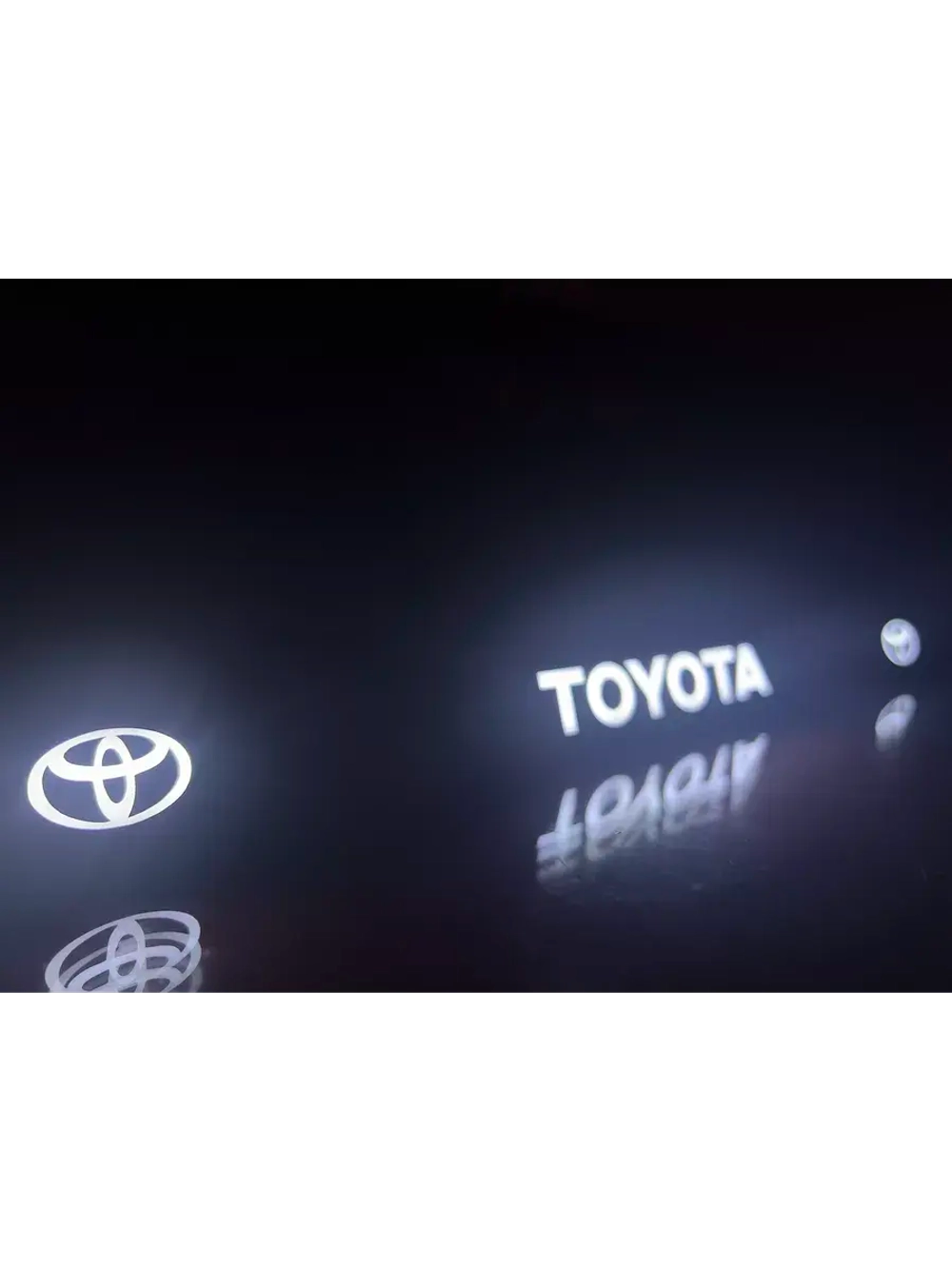 Рамка для номера с подсветкой, пластик ABS. Toyota. Подсветк