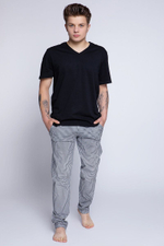 Молодежная мужская пижама Bruno (Размер: M) (Цвет: черный с белым)