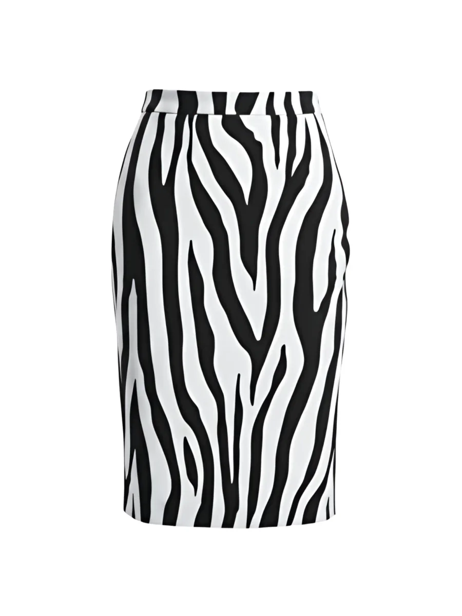 Юбка Зебра, Черно-Белый