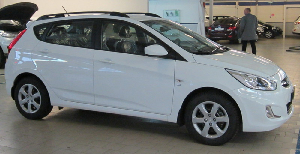 Рейлинги для а/м Hyundai Solaris-Хэтчбек (2011-2017) черный 0262-БП-02