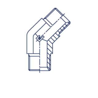 Соединение P45 BSP 3/8 - BSP 3/8