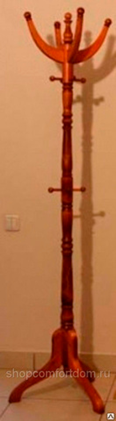 Вешалка - стойка офисная - 2 вишня без хрома (39591)