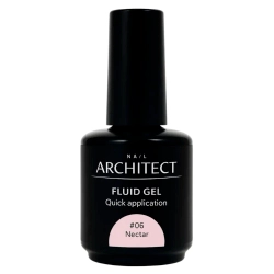 Nail ARCHITECT FLUID GEl- Гель Флюид светло-розовый 06 Nectar. Жидкий, низкотемпературный, ультрастойкий гель, 15 мл