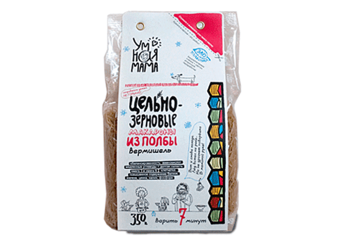 Макароны из полбы "Вермишель" Умная мама, 350г