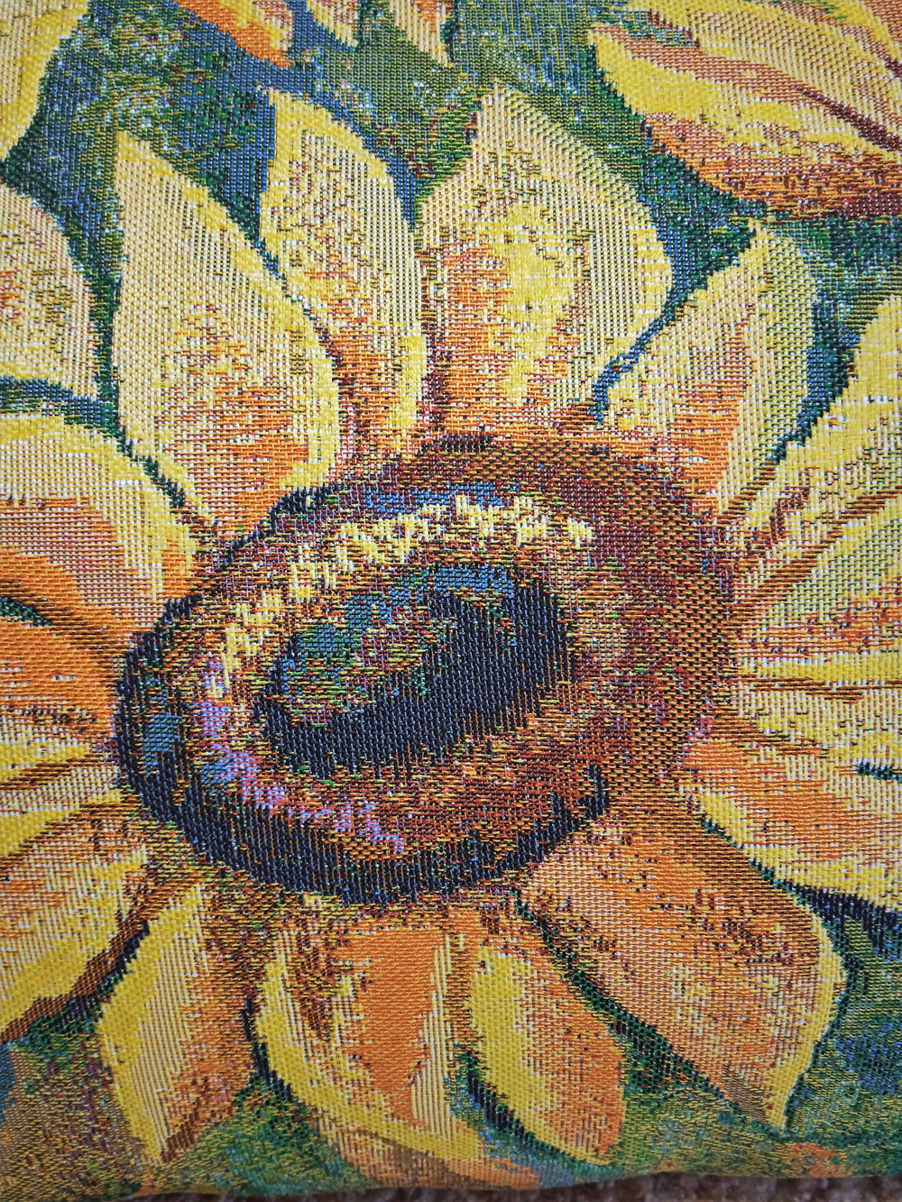 Декоративная гобеленовая наволочка для интерьерной подушки Цвет солнца 68х47