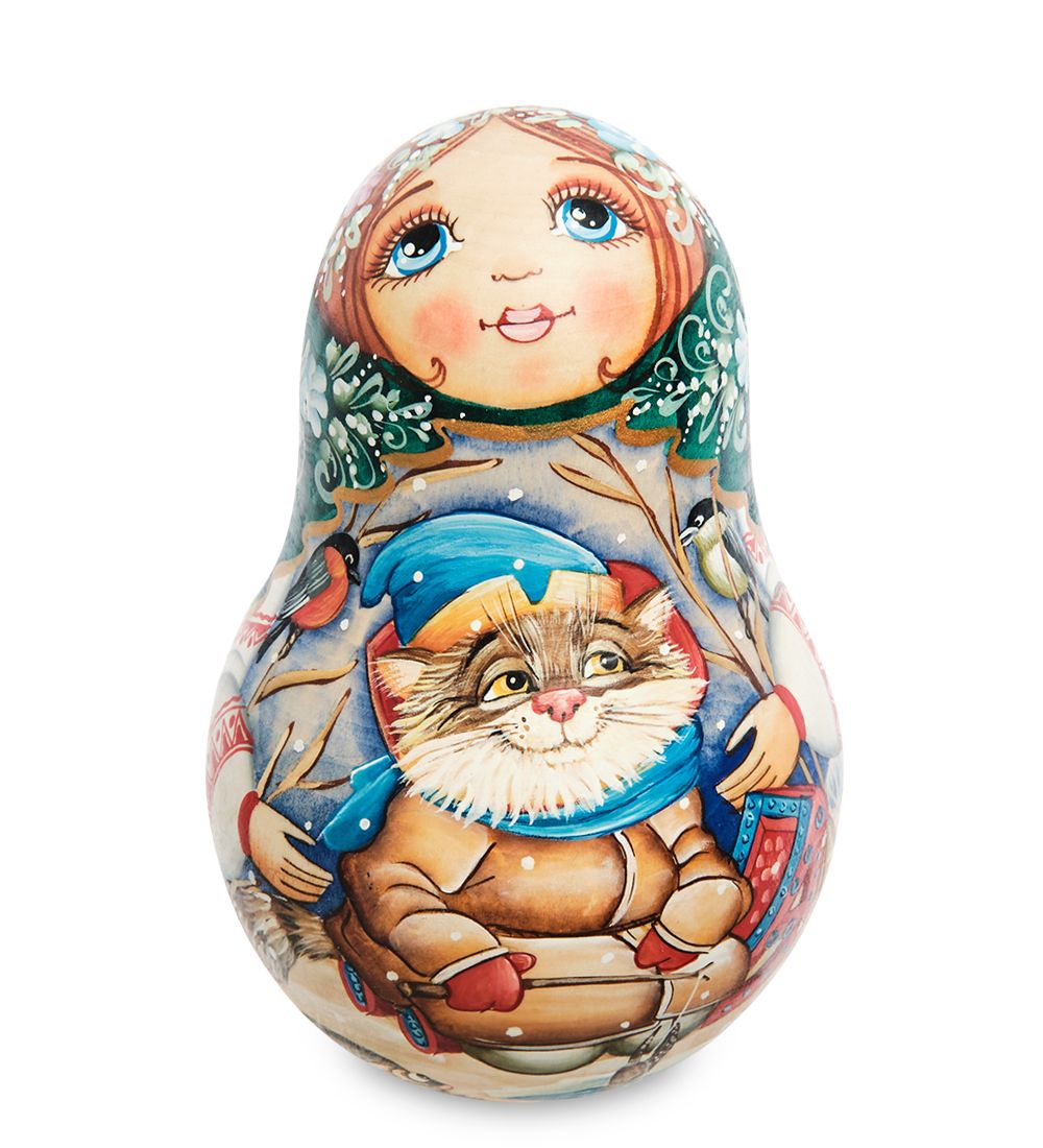 Народные промыслы МР-16/22-A Неваляшка бол. «Мария с котом»