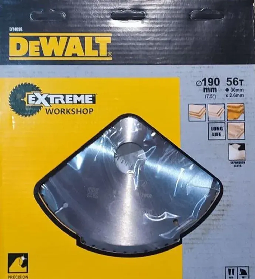 DeWalt Диск пильный 190x2.6x30, 56 зубьев
