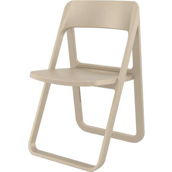 Бежевый пластиковый складной стул Dream | Siesta Contract | Турция