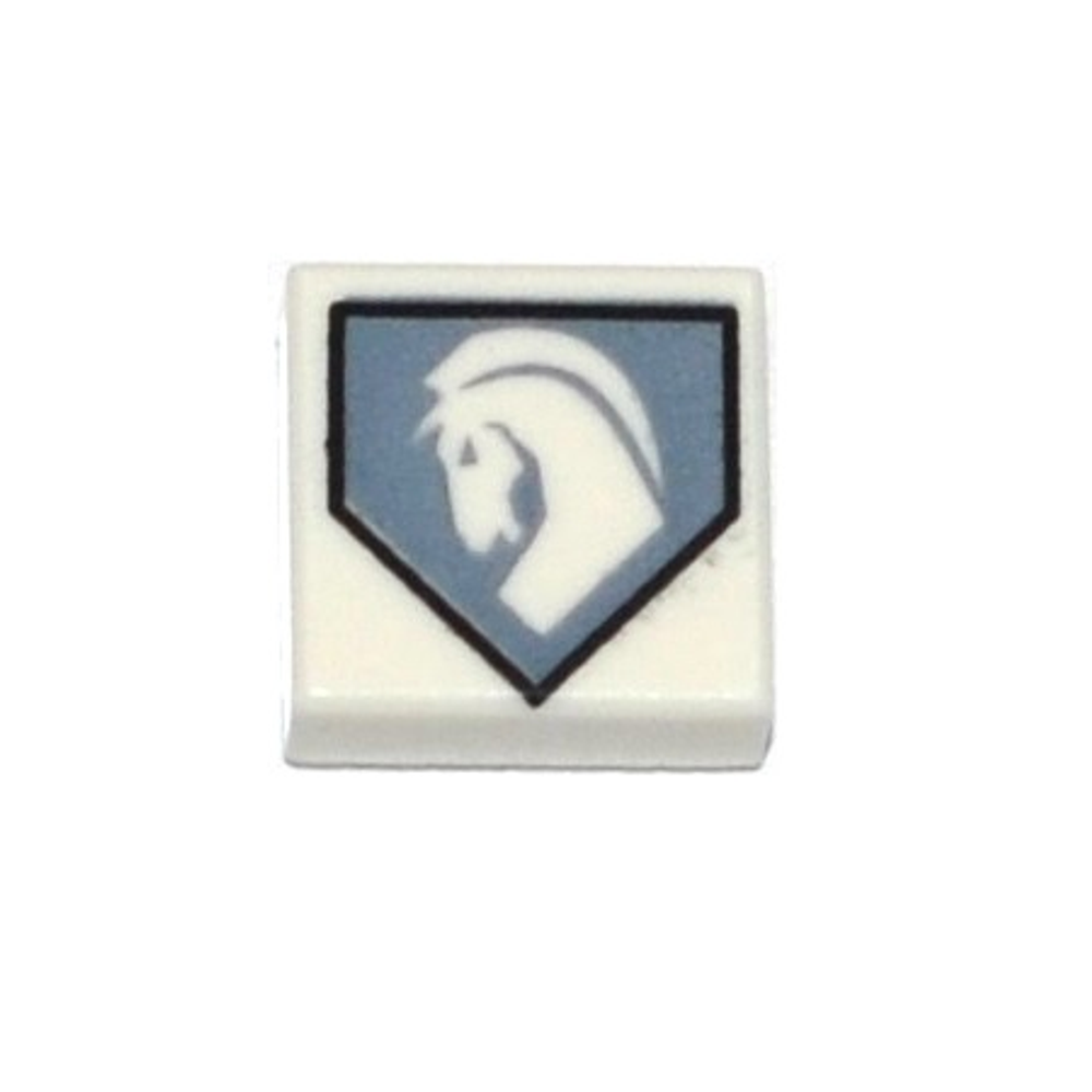 Horse Head on Sand Blue Shield Pattern 3070pb092