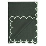 Набор кухонных полотенец с контрастным кантом зеленого цвета из коллекции trendy ruffles, 50х70 см