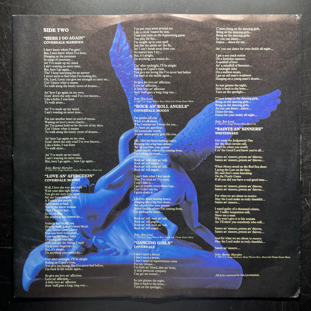 Whitesnake - Saints & Sinners (Германия 1982г.)