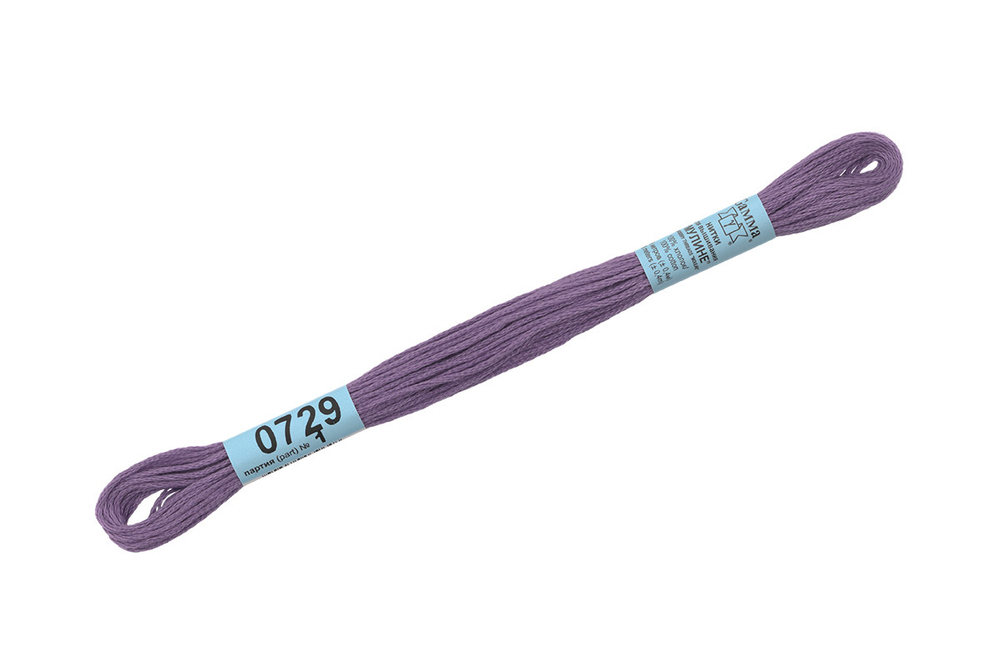 Мулине "Gamma", 100% хлопок, 8 м, №0729