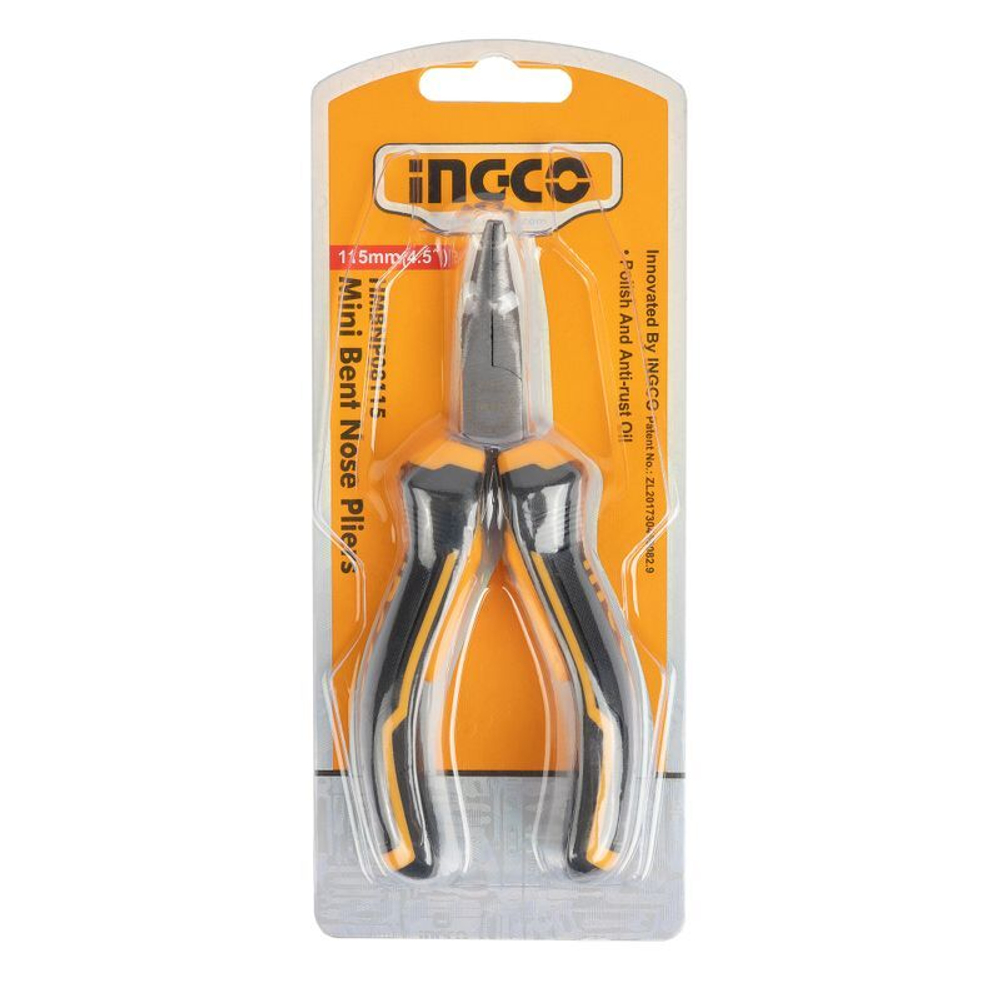 Тонкогубцы мини изогнутые INGCO INDUSTRIAL 115 мм