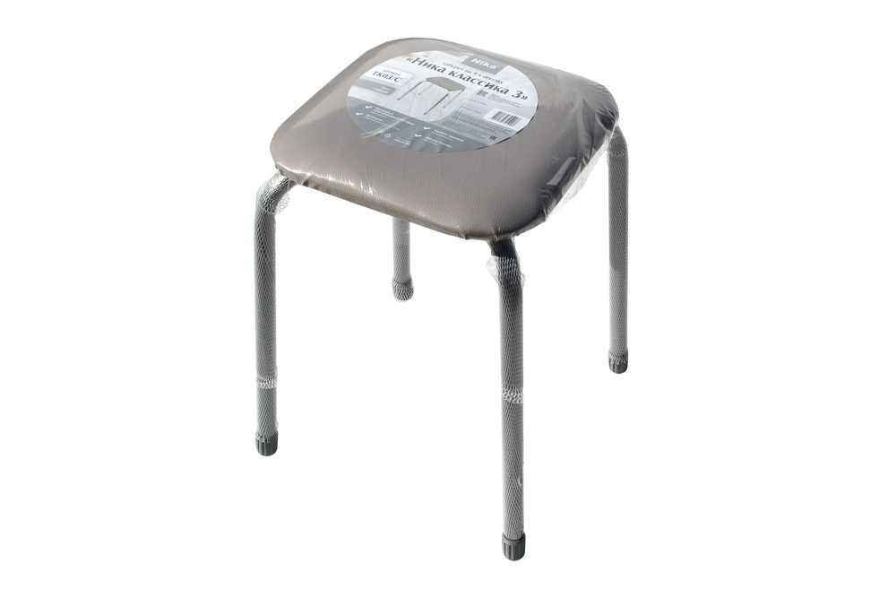 Табурет  Классика-3 арт.ТК03/С (квадратное сиденье), серый