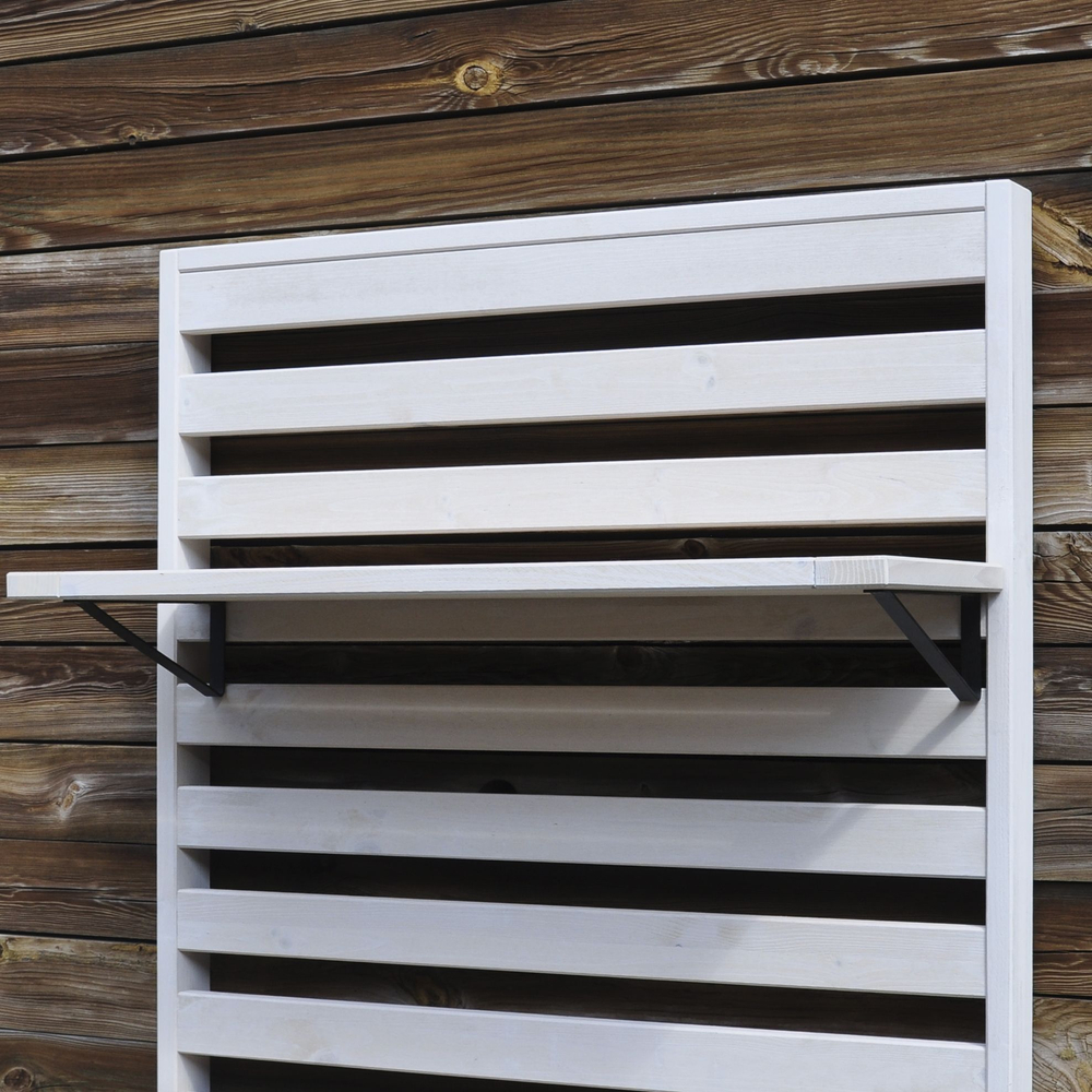 Полка настенная деревянная с металлом Эпларо для цветов, для балкона, для декора, для хранения