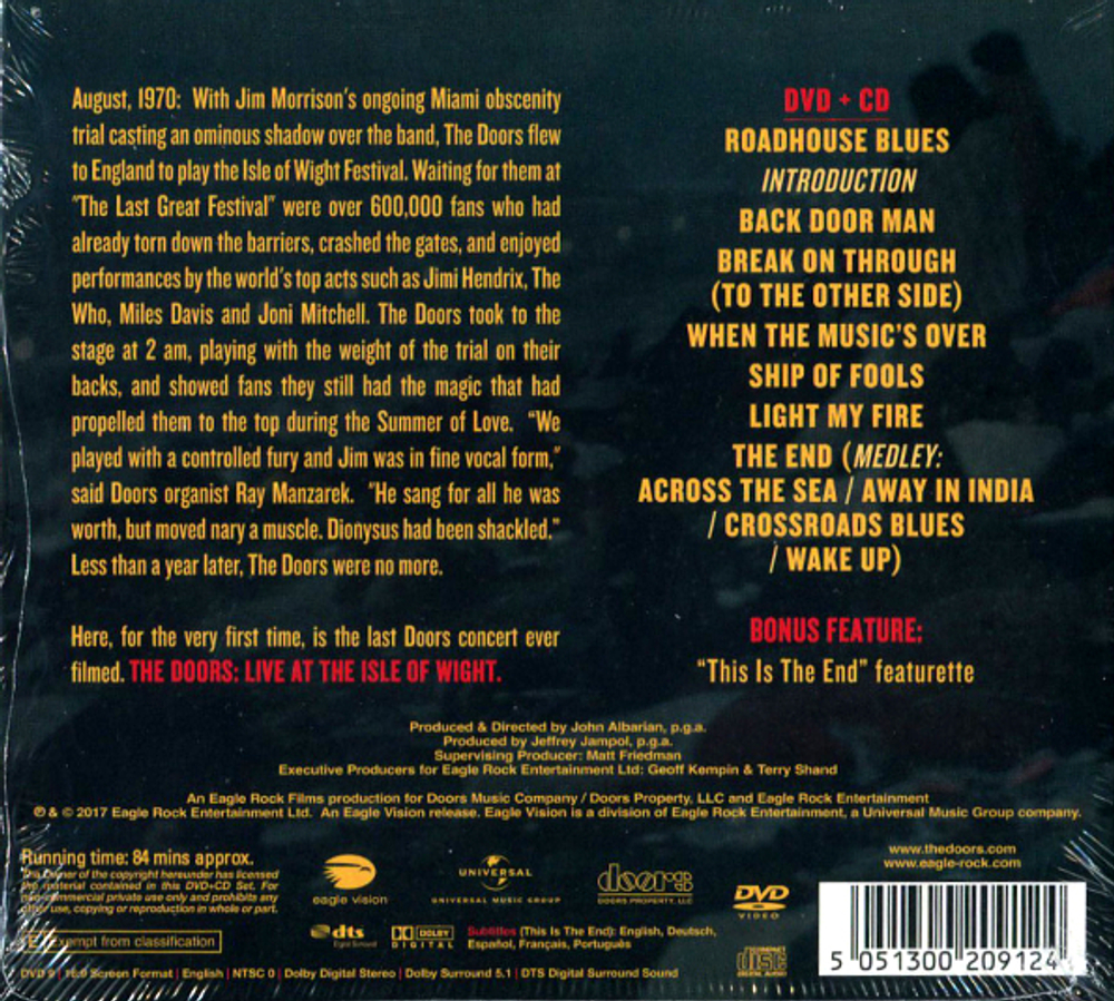 The Doors / Live At The Isle Of Wight Festival 1970 (DVD+CD)
