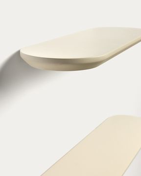 Комплект из 2 полок Arely из МДФ с бежевым лаковым покрытием, 35 см/55 см