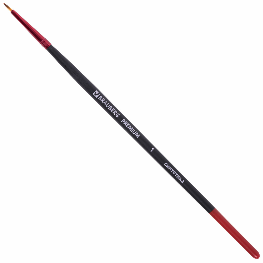 Кисти BRAUBERG PREMIUM, набор 10 шт. (синтетика, круглые № 1, 2, 3, 5, 8, плоские № 2, 4, 6, 8, 10), 201027