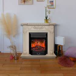 Электрокамин RealFlame Dacota WT белый дуб с очагом Majestic Lux Black