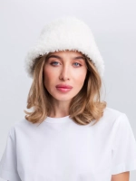 Премиальная Панама теплая из шерсти, белая, SilverFox