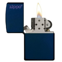 Зажигалка синяя матовая Zippo Navy Matte Logo