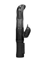 Вибратор с клиторальным стимулятором Rotating Dolphin, черный (Цвет: черный)