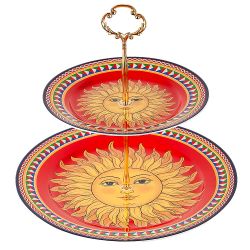 Фруктовница 2-х ярусная "Sicilia Sole" d=27/19см h=24,5см (фарфор) (подарочная упаковка)