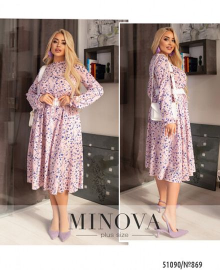 Платье 869-розовый Minova Фото 1