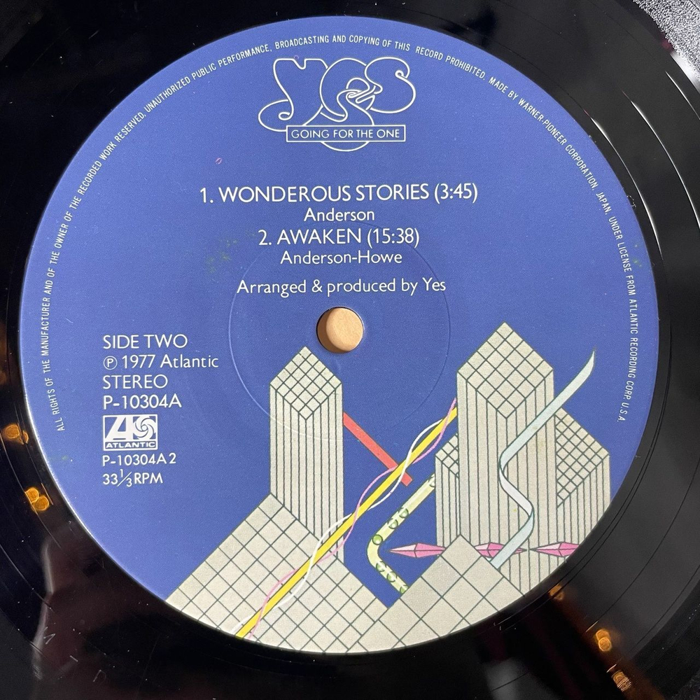 Винтажная виниловая пластинка LP Yes Going For The One (Japan 1977) (No Obi) Wonderous Stories