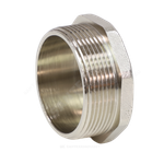 Заглушка латунь никель Ду 40 (1 1/2") НР VALFEX VF.583.N.112