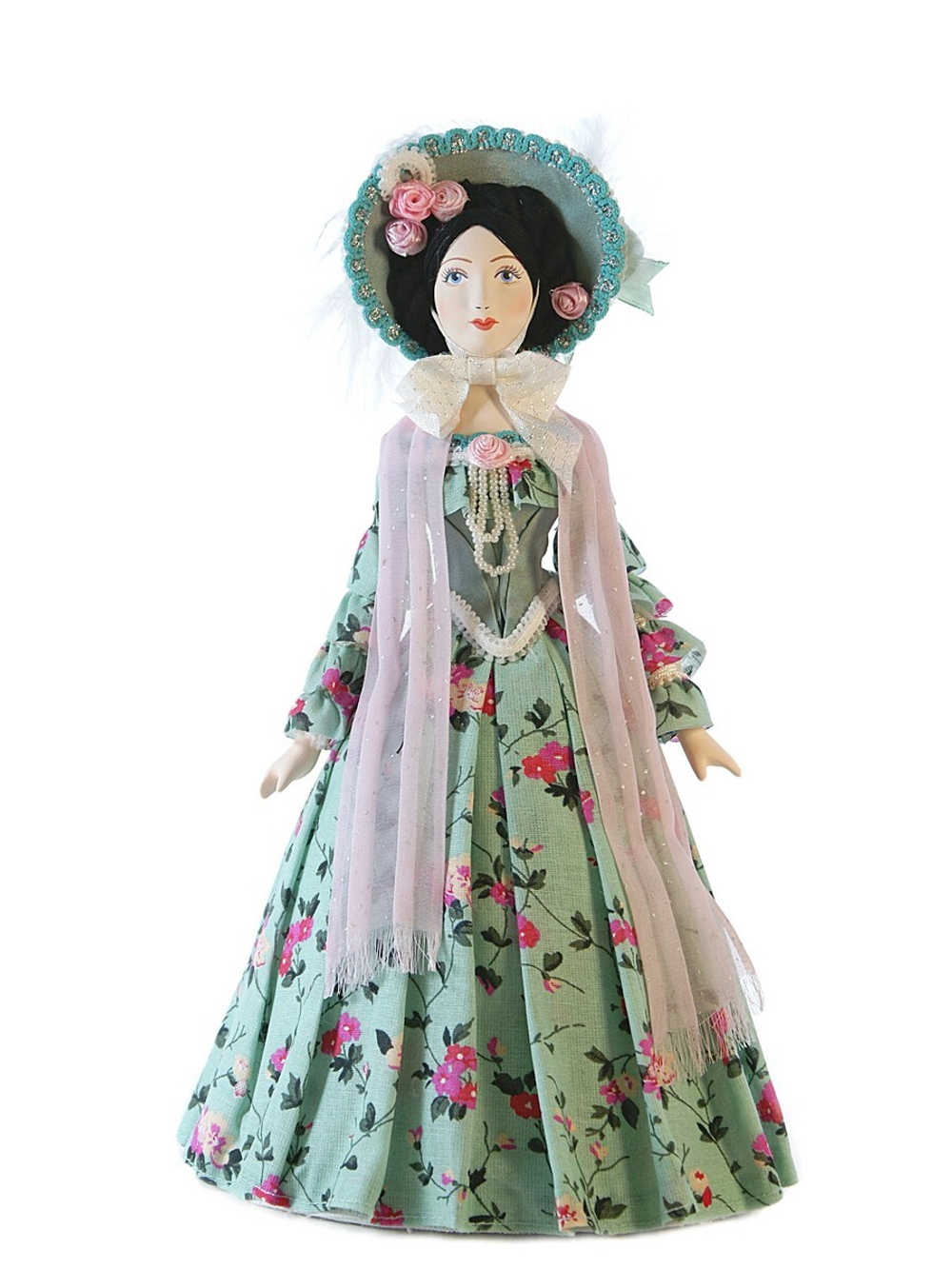 Кукла коллекционная Дама в светском костюме 19 века