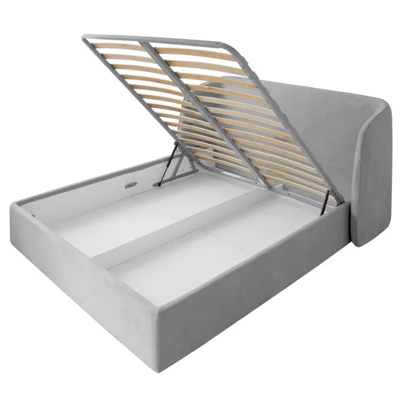 Кровать двуспальная Classic 140 см (молочный, велюр)