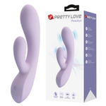 Лиловый гибкий вибратор-кролик 19см Pretty Love Rosolyn Rabbit Vibrator Violet BW-500055-2