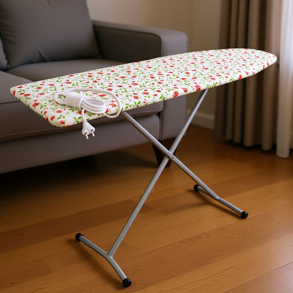 Доска гладильная "Исеть 2" 1080*290мм, ДСП 10мм, поролон, бязь, с удлинителем, без подрукавника