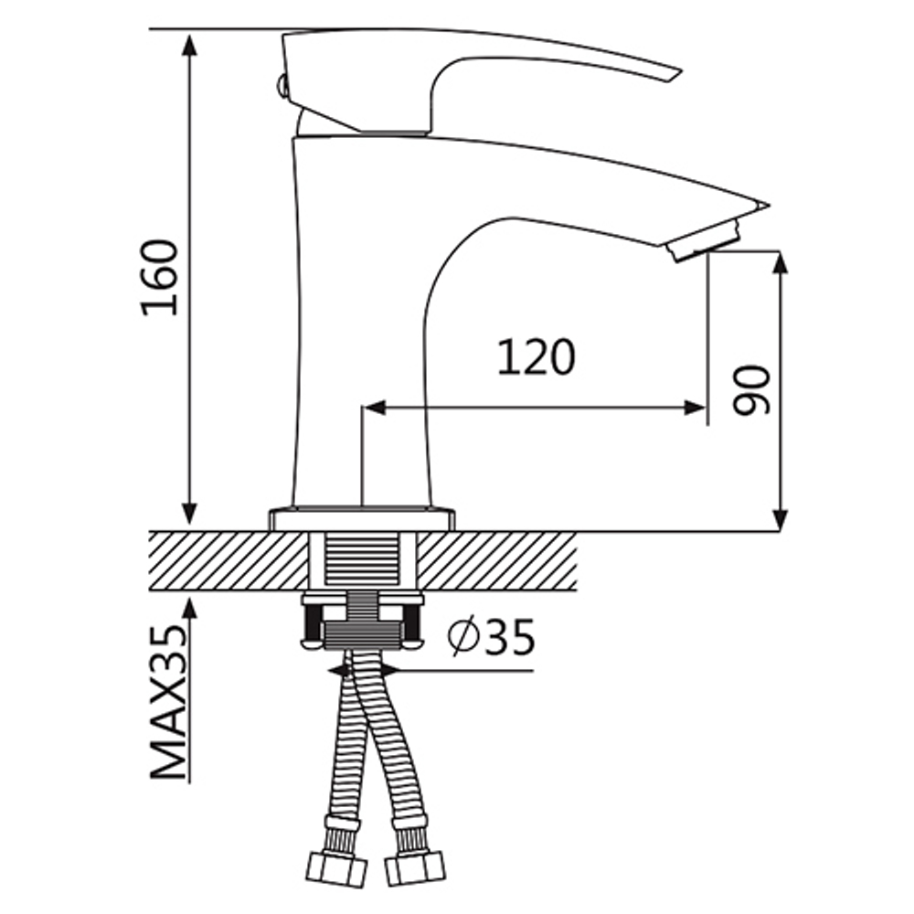 Смеситель для раковины Oute T10 T1001L