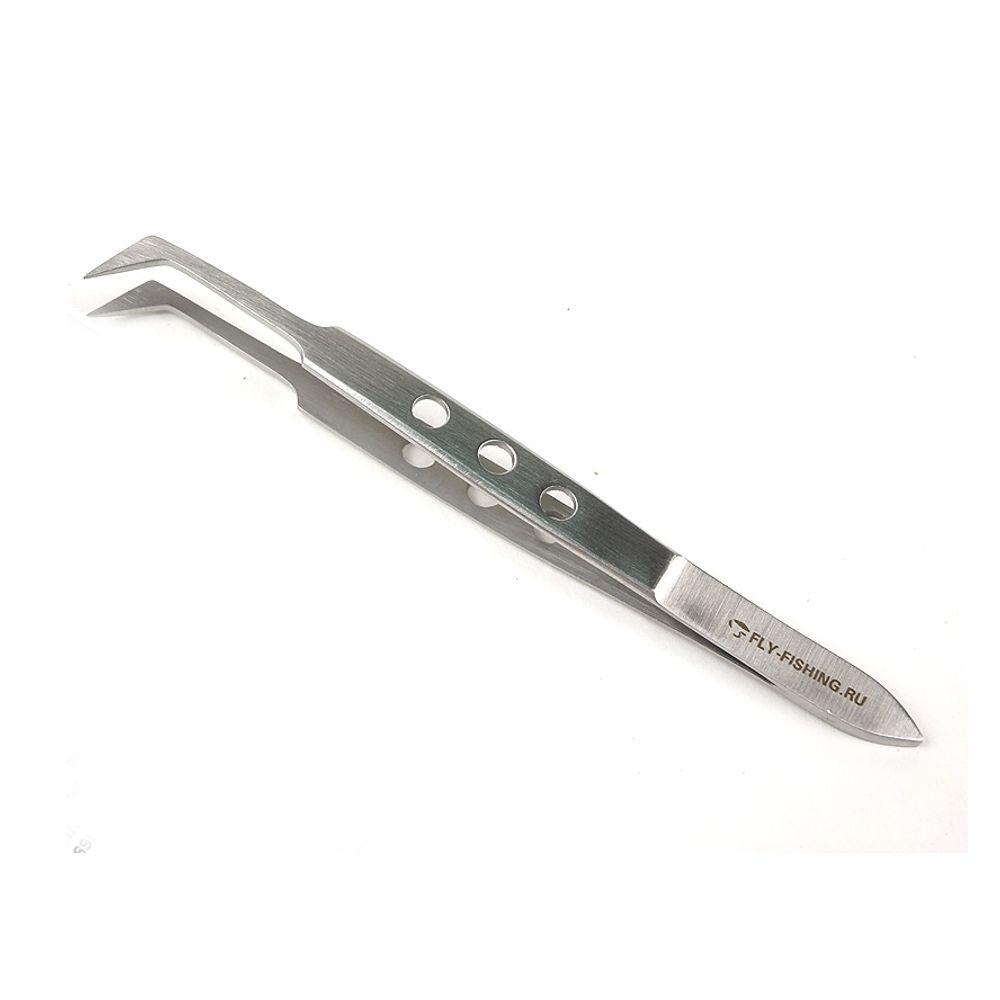 Пинцет с загибом ANGLED TWEEZER 4”, SATIN FINISH ZF-312