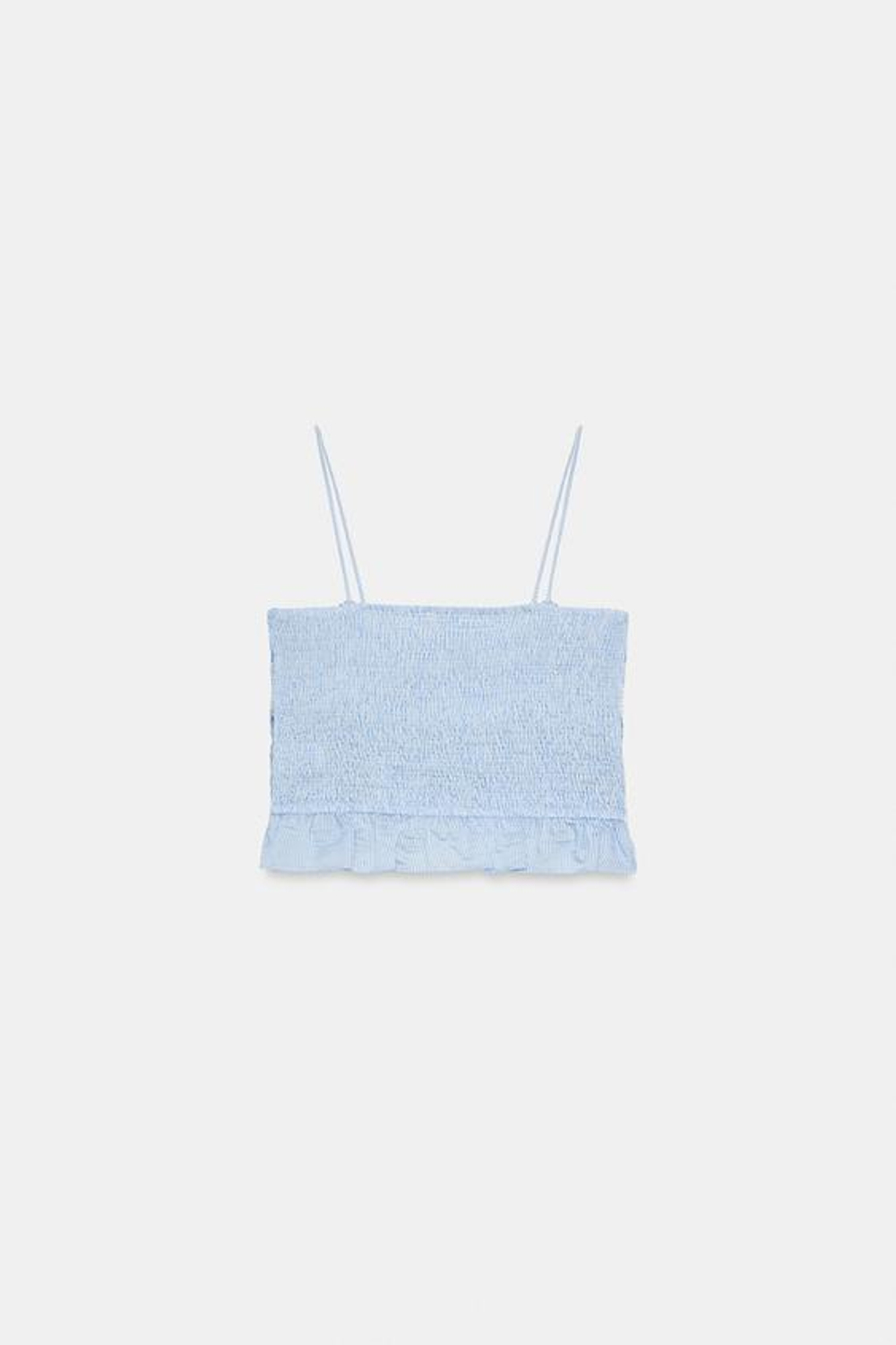 ZARA ТОП В ПОЛОСКУ С ЖАТКОЙ, СИНИЙ/БЕЛЫЙ