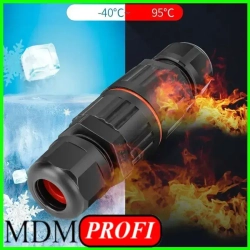 Коннектор кабельный I-образный клеммник 2PIN IP68 2шт