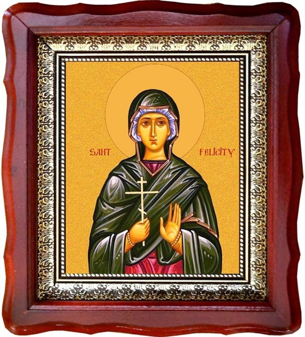 Филицата Римская мученица. Икона на холсте в киоте.